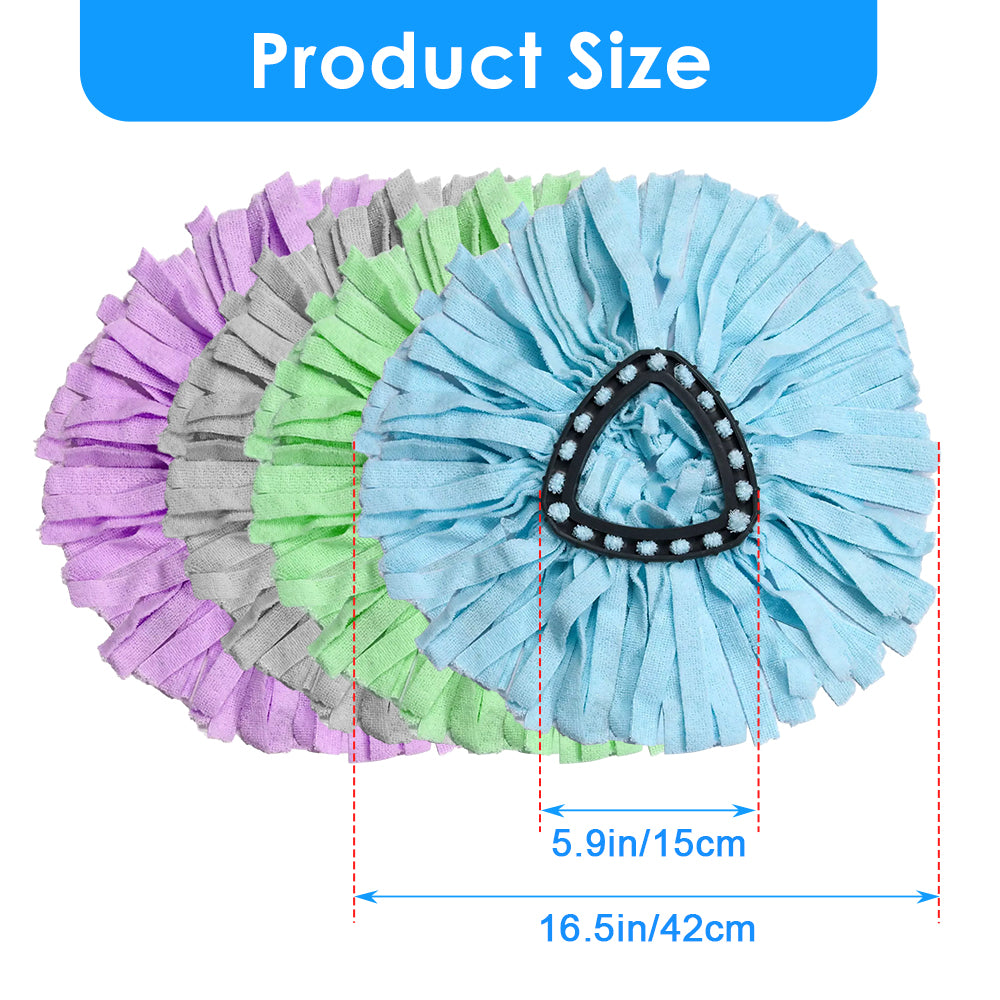 VACUSHOP Microfiber Cloth Mop Replacement Compatible with O-Cedar EasyWring Spin Mop Microfiber Easy Cleaning of Home Floors for 0.8" Diameter Mop Handle,1 base+2 mop