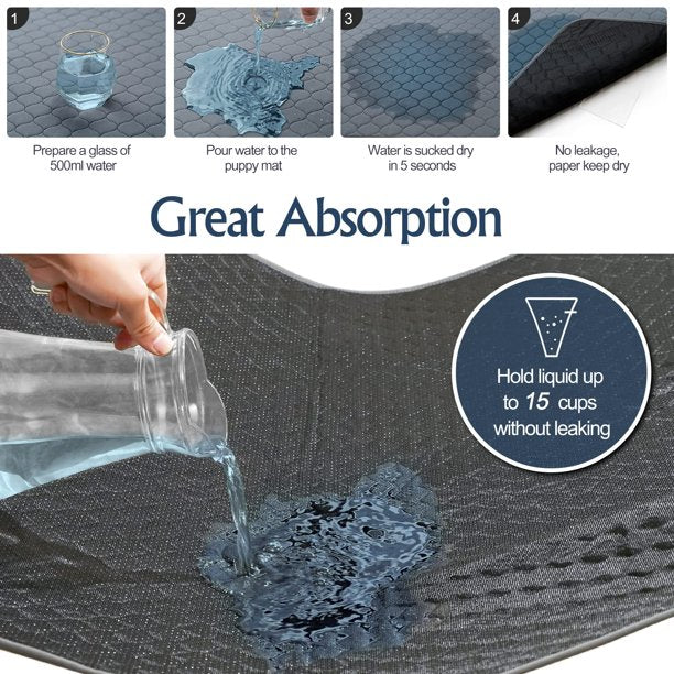 Snagle Paw Washable Pee Pads for Dogs, Non Slip Puppy Pee Pads with Waterproof, 48" x 48"