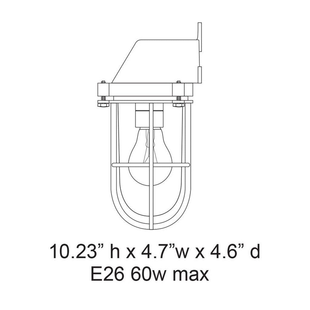 Weatherproof Ships Well Glass Wall Light 2