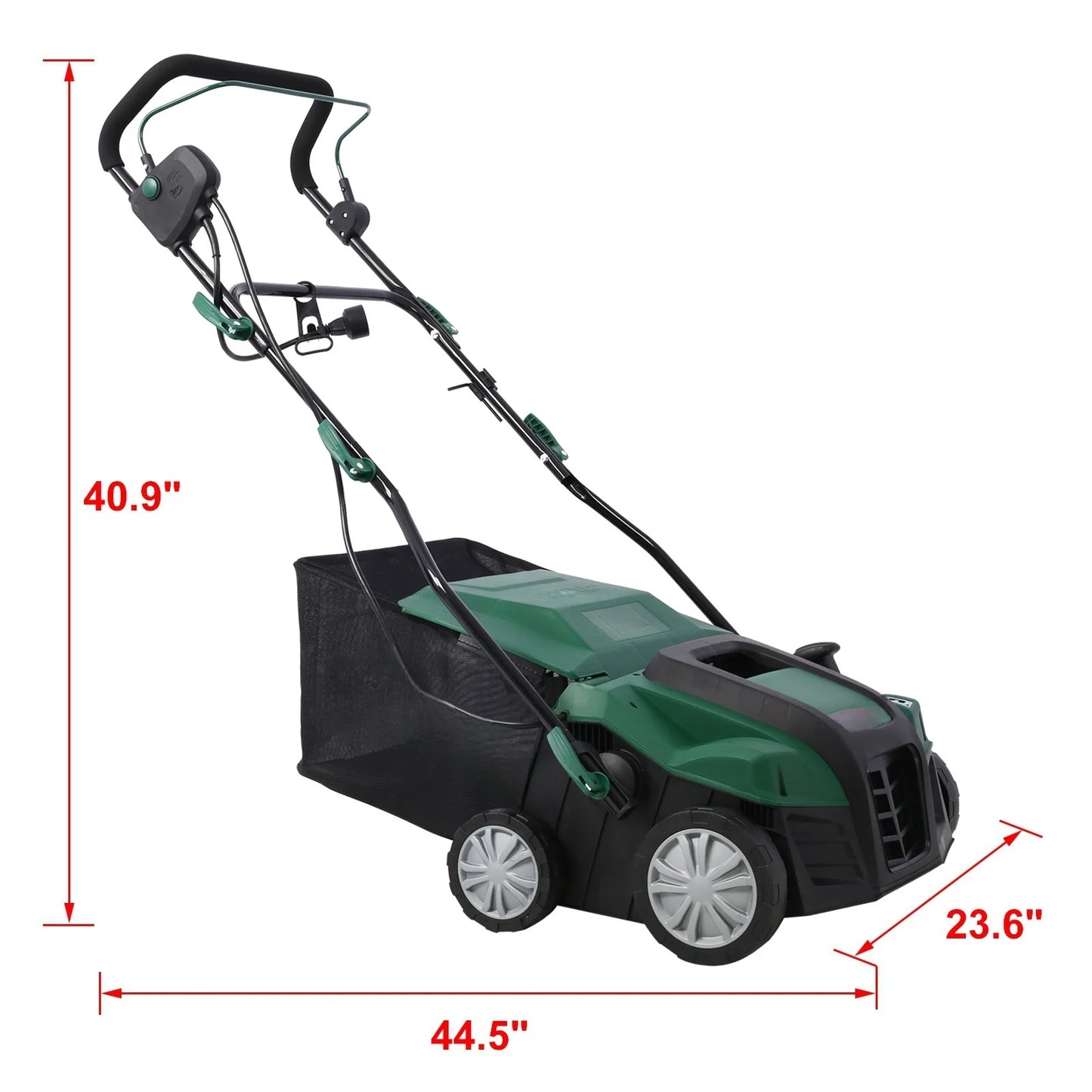 Ktaxon Garden Scarifier, 2-in-1 16INCH Dethatcher Scarifier,15 Amp Electric Lawn Dethatcher,Removable Collection Bag extra large 58QT