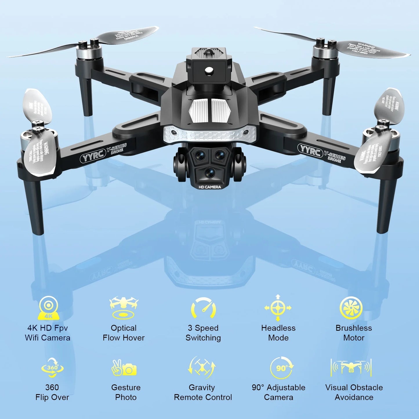 Loheer Drone with 4K Camera for Adults, FPV Foldable Camera Drone with Brushless Motor ,Gestures Selfie,One Key Start, 3D Flips, with 2 Batteries, 40 Mins Flight, Toys Gifts for Boys Girls