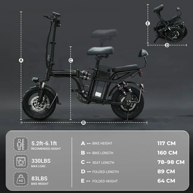 Skeri Electric-Dirt-Bike for Teens Adults, 14"/12" Fat Tire 2000W Electric-Motorcycle with 48V 21AH Battery Ebike 37MPH Hydraulic Brakes Mountain Off-Road EBike Fit Age 13+