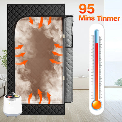 HYEASTR Portable Steam Sauna, Personal Full Body Home Sauna Tent, Indoor Sauna Box for Home Relaxation with 2.6L 1000W Steam Generator, Remote Control, Timer, Foldable Chair (68.5"*39.7"*30.3")