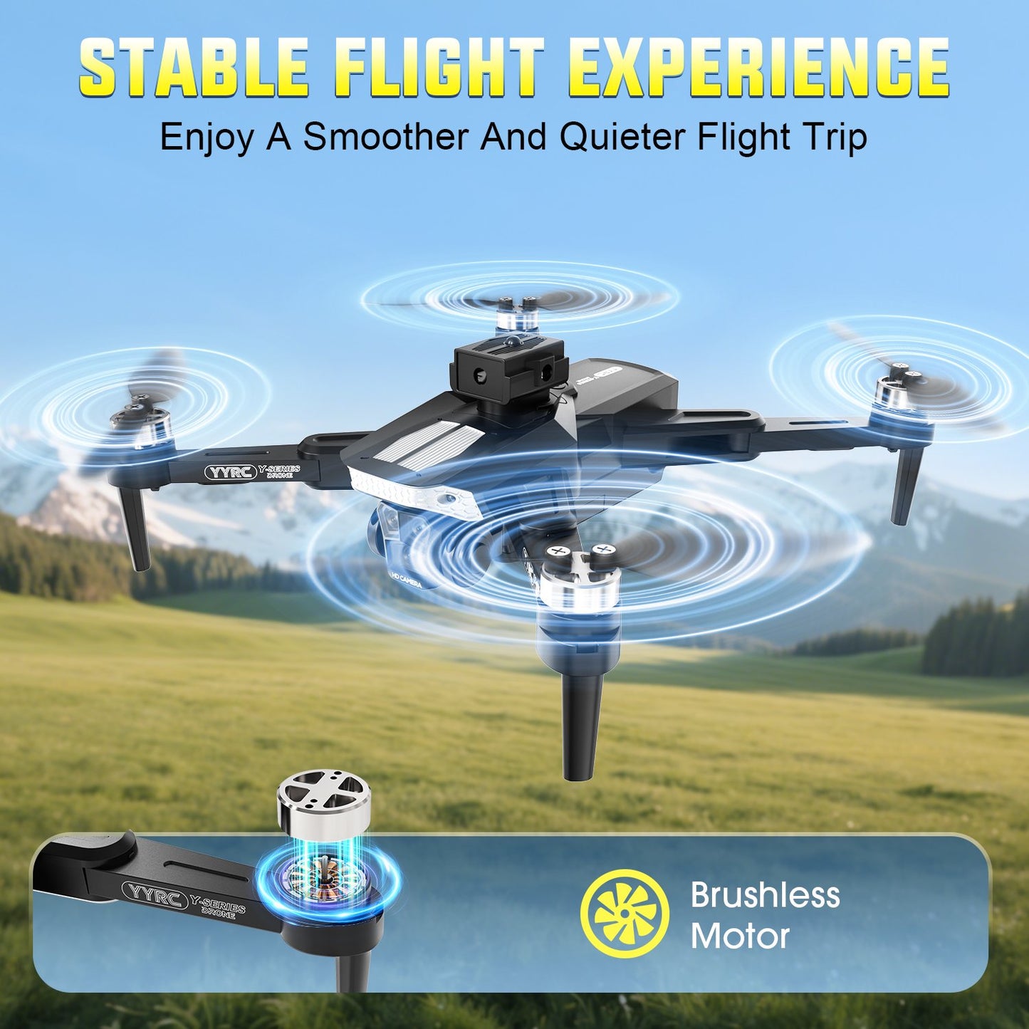 Loheer Drone with 4K Camera for Adults, FPV Foldable Camera Drone with Brushless Motor ,Gestures Selfie,One Key Start, 3D Flips, with 2 Batteries, 40 Mins Flight, Toys Gifts for Boys Girls