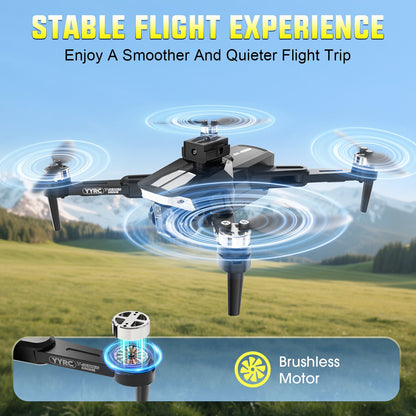 Loheer Drone with 4K Camera for Adults, FPV Foldable Camera Drone with Brushless Motor ,Gestures Selfie,One Key Start, 3D Flips, with 2 Batteries, 40 Mins Flight, Toys Gifts for Boys Girls