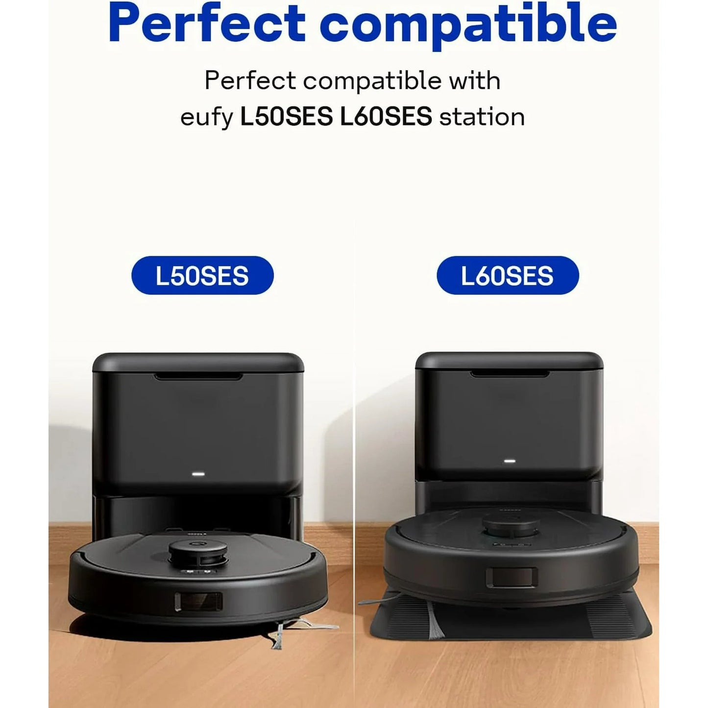 6 Pack Replacement Dust Bags for Eufy L50, L60 Series with Self Empty Station Vacuum Dust Bags 2.5L