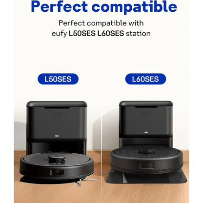 6 Pack Replacement Dust Bags for Eufy L50, L60 Series with Self Empty Station Vacuum Dust Bags 2.5L