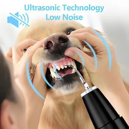 Rizulfey Dog  Cat Ultrasonic Dental Care Toothbrush Kit for Pet Removes Tartar  Plaque, Blackf