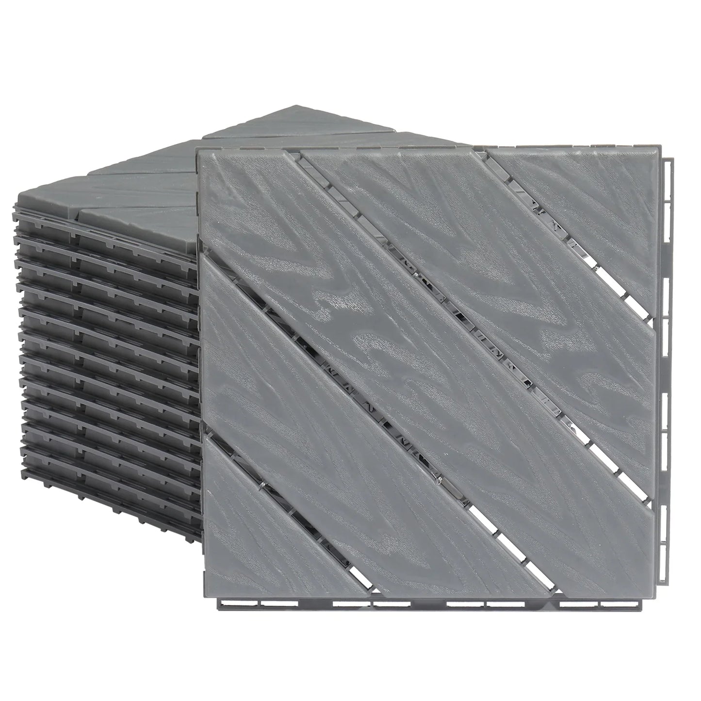 Zimtown Deck Tiles 11.8"x11.8" (27 Pcs ) Interlocking Flooring Tiles