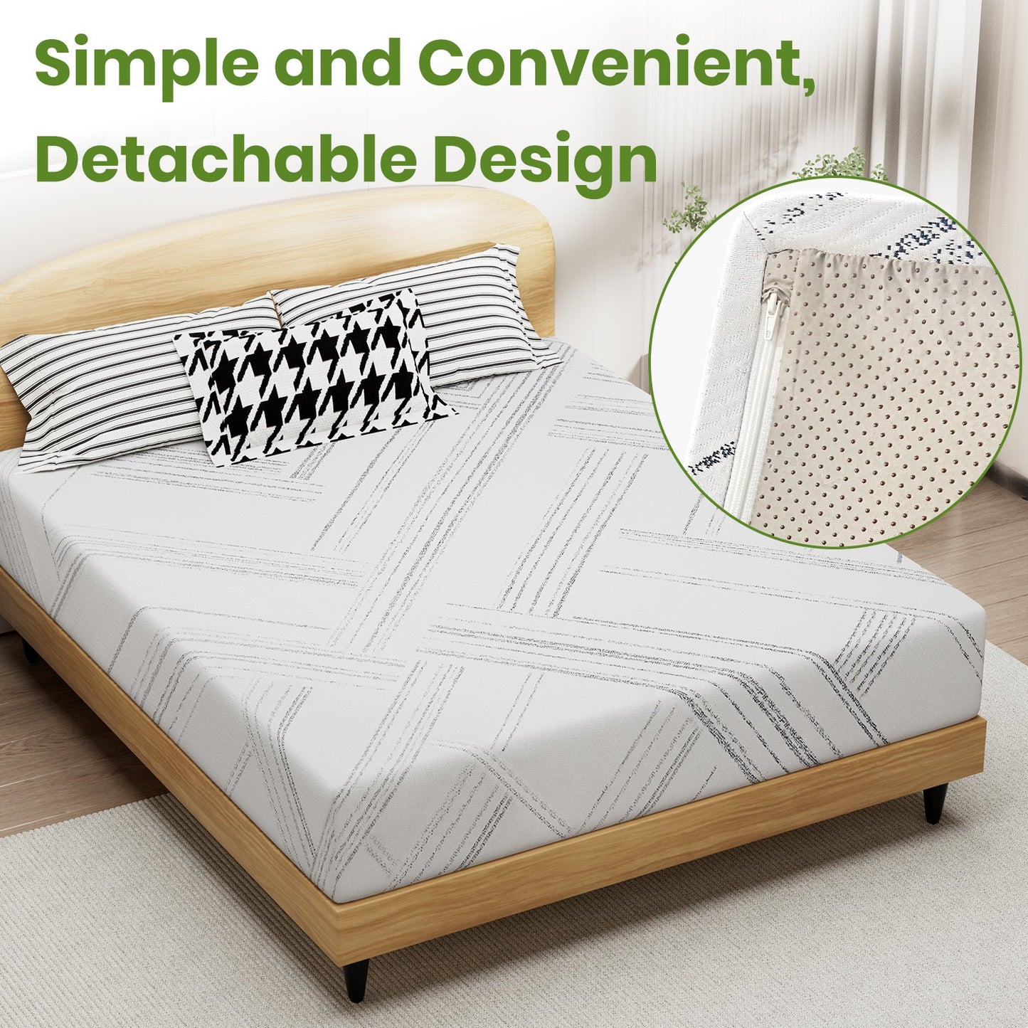 JYYA88BB 10-inch Memory Foam Mattress, Medium Firm, Cooling Gel Memory Foam, Full (Box)