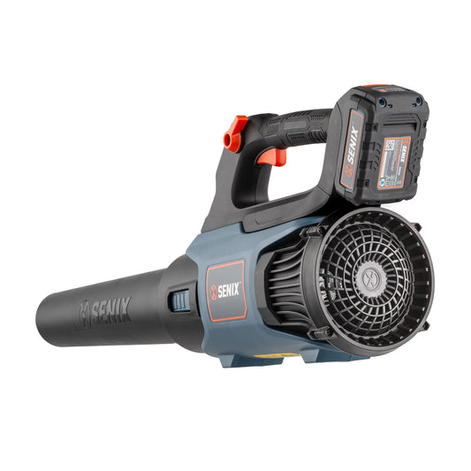SENIX 20 Volt Max* Cordless Leaf Blower, Variable Speed, Lightweight, Up to 350 CFM and 80 MPH, (Battery and Charger Included) BLAX2-M