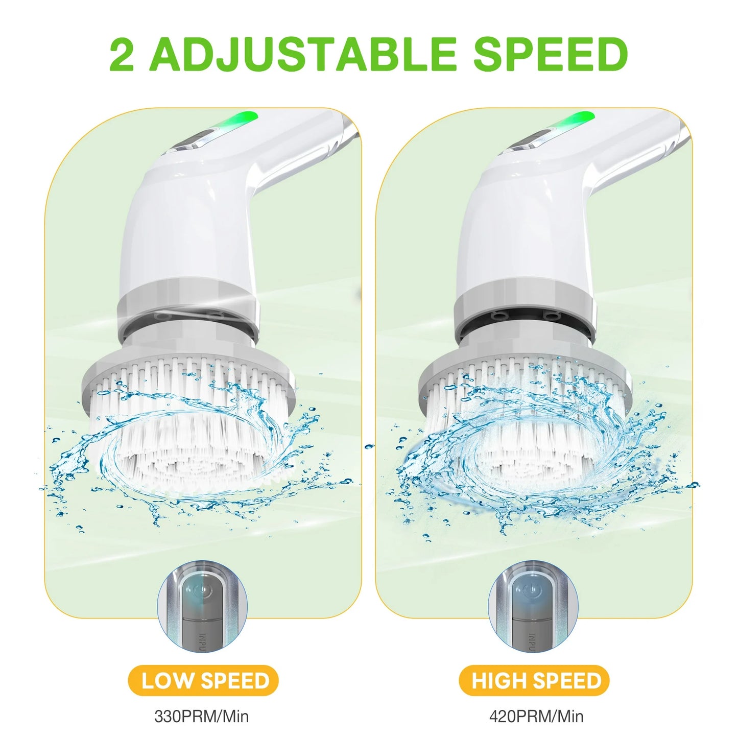 LOHEER Electric Spin Scrubber, Cordless Bathroom Scrubber Cleaning Brush for Floor, Bathtub, Kitchen