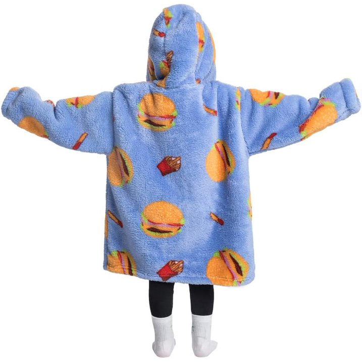 Wehilion 2-6YR Oversized Sweatshirt Blanket Hoodie for Kids Toddlers Cozy Hooded Blanket Sweatshirt with Pocket for Little Girl Boy