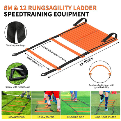stusgo Kids Soccer Goals for Backyard Set, 2 Pack Pop Up Soccer Goal with Soccer Nets, 4x3 FT Soccer Goals, Includes Soccer Ball, Agility Ladder, Cones & Carry Bag, Perfect for Youth Outdoor Sports