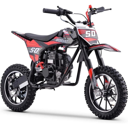WAWA Gas Dirt Bike for Adults & Teens, 49CC 4-Stroke Gas Powered off Road Motorcycle(Red)