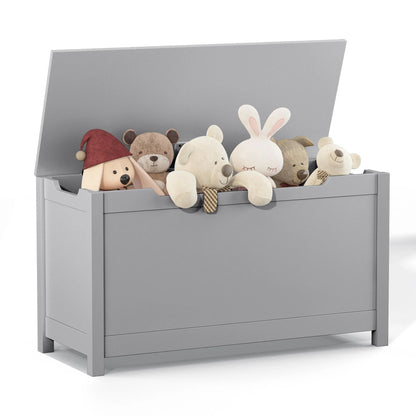 SESSLIFE Toy Storage Box, Wooden Toy Box and Storage Chest with Seating Bench, Toy Chest with Safety Hinged Lid, Gift for Boys Girls