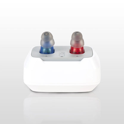 ELCTRTICI Hearing Aids for Seniors, Rechargeable Hearing Aids with ‌Charging Dock‌, Noise Cancellation, Lightweight & Invisible Design (Beige)