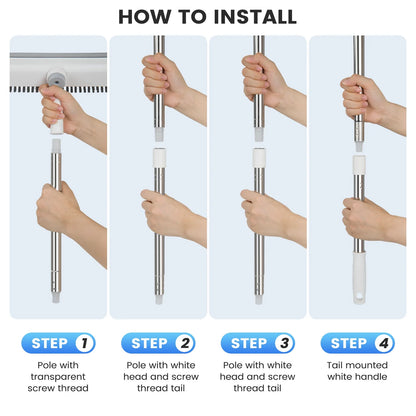 2 in 1 Scrub Brush Floor Brush with Long Handle