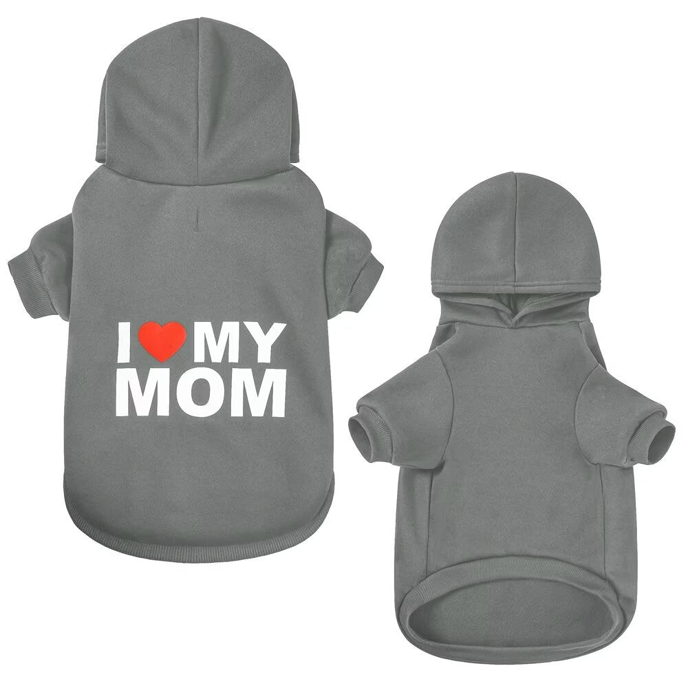 Dog Sweater Dog Hoodie Cold Weather Dog Coat Hooded Sweatshirt for Puppies,Cats, Small Medium Large Dogs MOM