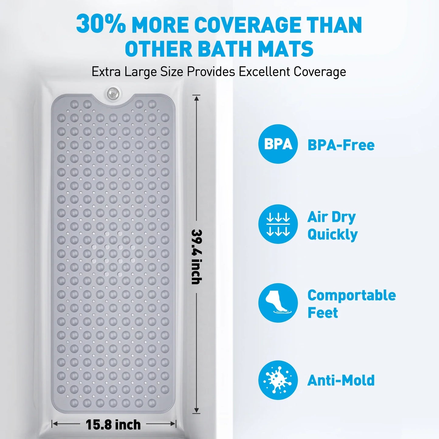 Bathtub Mat Non Slip Bath Mat for Tub Shower Mat Dinosam Bath Tub Mat