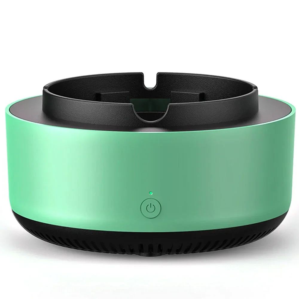 ARCTICICE Smart Smokeless Ashtray Purifier for Car Home Patio, Portable Ash Tray Indoor Outdoor Use, Green