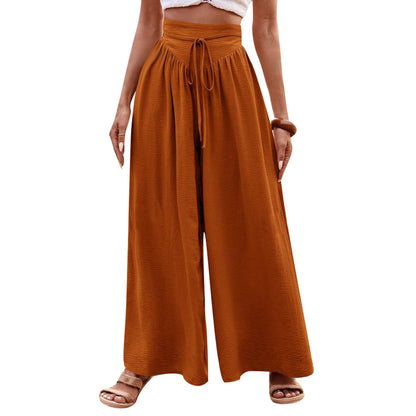 SWQZVT Womens Pants Wide Leg Dress Pants Casual Summer Pants for Women's Loose Louge Pink Palazzo Pants for Women High Waisted Pants L