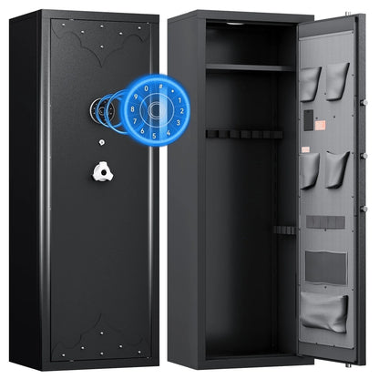 KAER 10-15 Gun Safe, Large Gun Safe for Home Rifle and Pistol, Gun Cabinet, Rifle Safe, Quick Access Gun Safe, Unassembled Gun Cabinet with Gun Racks