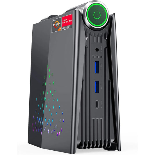 NIPOGI S3A Mini PC with AMD Ryzen 7 6900HX, 32GB RAM, 512GB SSD, Windows 11 PRO
