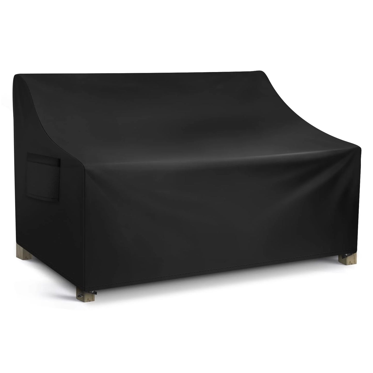 CATGOOD Patio Furniture Cover Waterproof, 3-Seater Outdoor Sofa, 600D Heavy Duty Deep Lounge Loveseat, Large Lawn Furniture with Air Vent, 82.6"W x 39"D x 28"H, Black