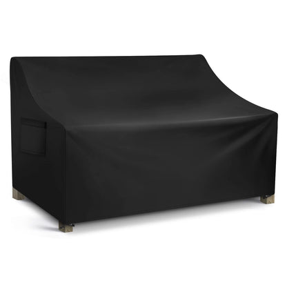CATGOOD Patio Furniture Cover Waterproof, 3-Seater Outdoor Sofa, 600D Heavy Duty Deep Lounge Loveseat, Large Lawn Furniture with Air Vent, 82.6"W x 39"D x 28"H, Black