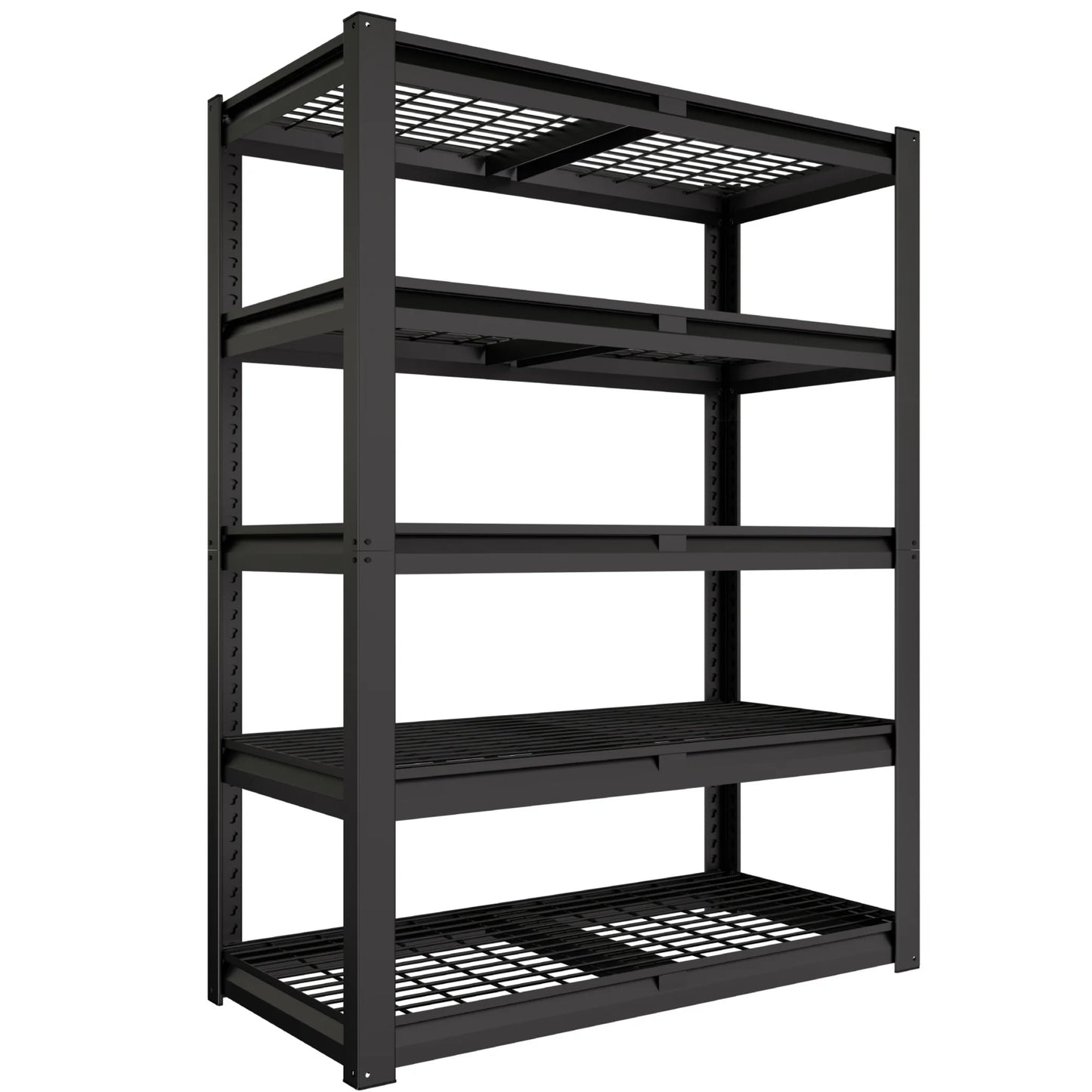 Prilinex 2500LBS Metal Storage Shelves Wire Shelving Unit Garage Storage Rack 47"W x 18"D x 72"H Heavy Duty Industrial Shelving