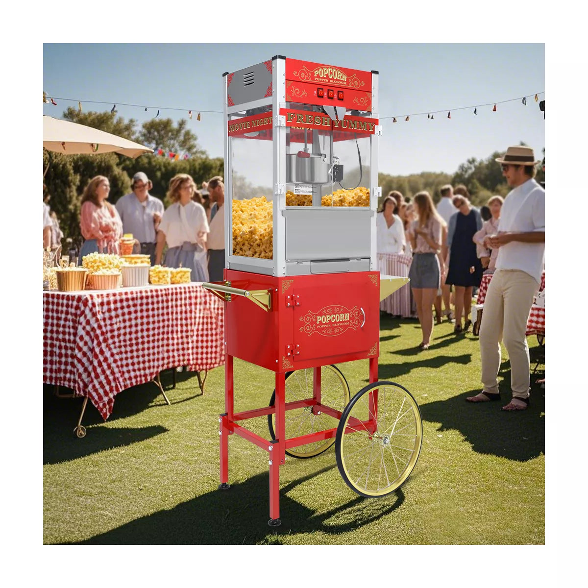 20 oz. popcorn maker with wheels