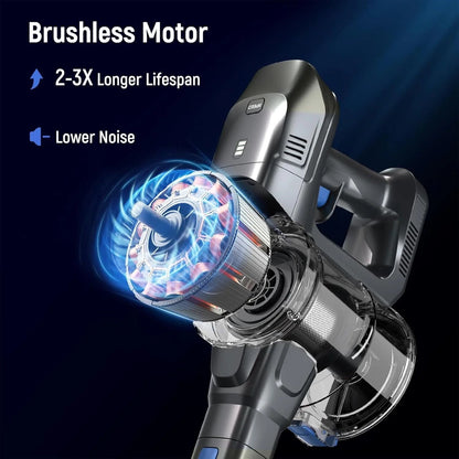 Lazyswan Cordless Vacuum Lightweight Stick Vacuums for Pet Hair/Carpet Black