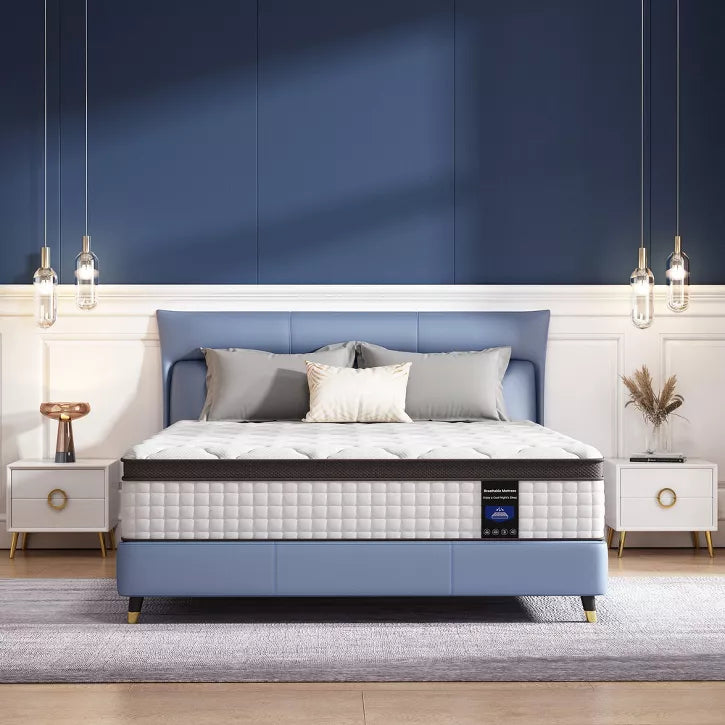 Kescas Premium 10 Hybrid Mattress -Medium-Firm and Fits Any Bed Frame: Platform, Box Spring, or Slats