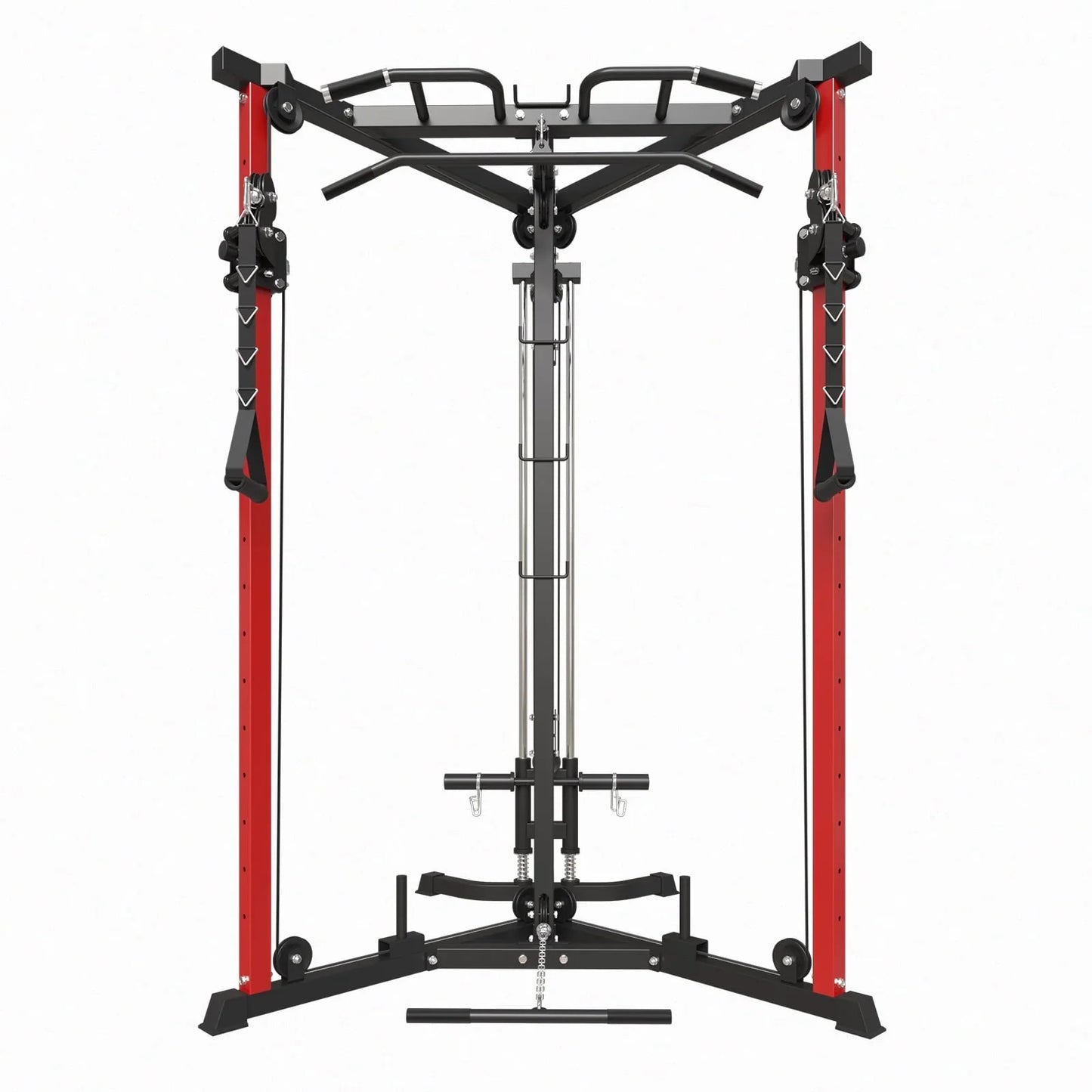syedee Cable Crossover Machine, 600LBS Weight Capacity Cable Stations with 17 Adjustable Positions, Multi-Grip Pull-Up Bars, Cable Bars and Pivoting Pulley System for The Chest Muscles Strengthening