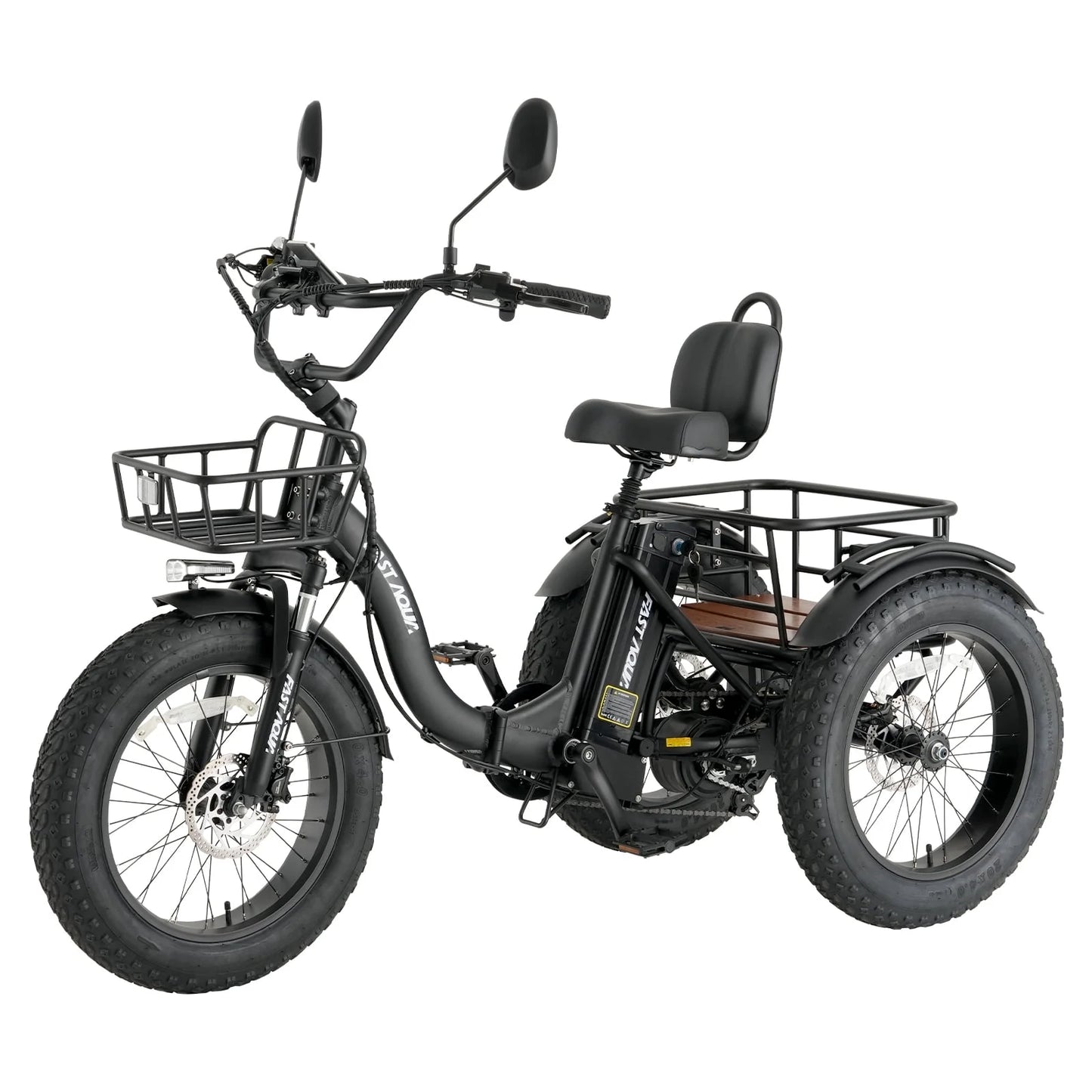 Skeri Electric Tricycle for Adults, 750W(Peak 1350W) Motor, 48V13Ah Battery, 20"x4" Folding Fat Tire 3-Wheel Electric Trike, 20MPH, Hydraulic Brakes, Rear Basket & Differential