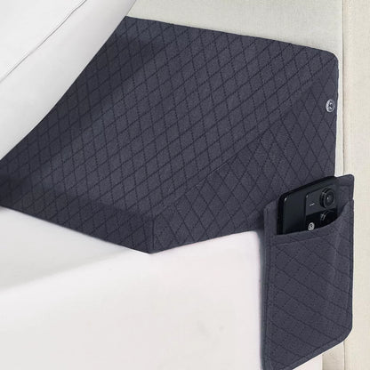 Inhand Bed Wedge Pillow for Headboard - Gray Bed Wedge Gap Filler, Bloster Triangle Headboard Pillow Queen Size Stop Losing Pillows from Mattress
