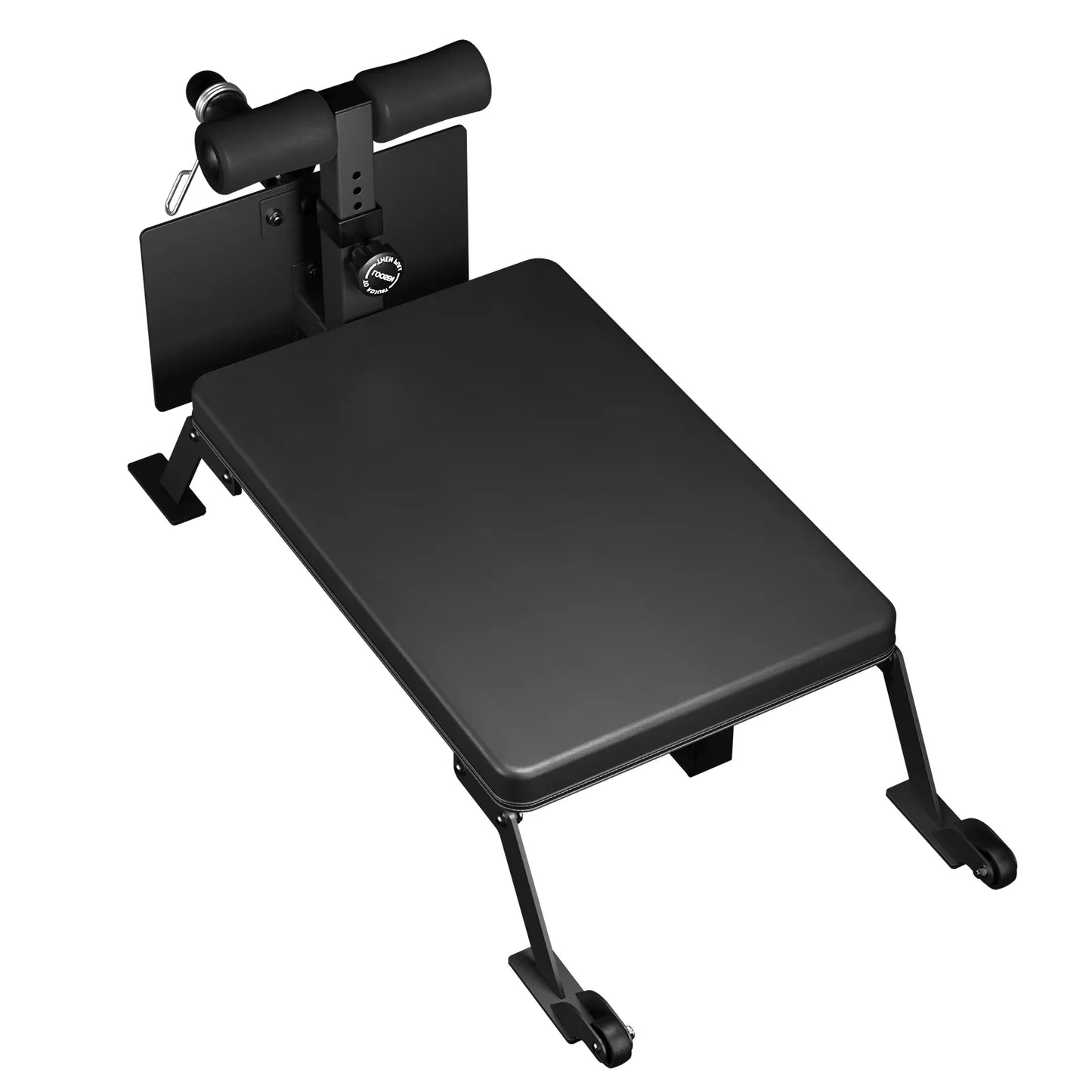 Syedee Nordic Curl Workout Bench - Home Gym Hamstring Curl Machine & Glute Bench with Transport Wheels - Works with 1" & 2" Olympic Weight Plates - Durable Padding, Construction