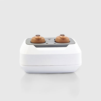 ELCTRTICI Hearing Aids for Seniors, Rechargeable Hearing Aids with ‌Charging Dock‌, Noise Cancellation, Lightweight & Invisible Design (Beige)