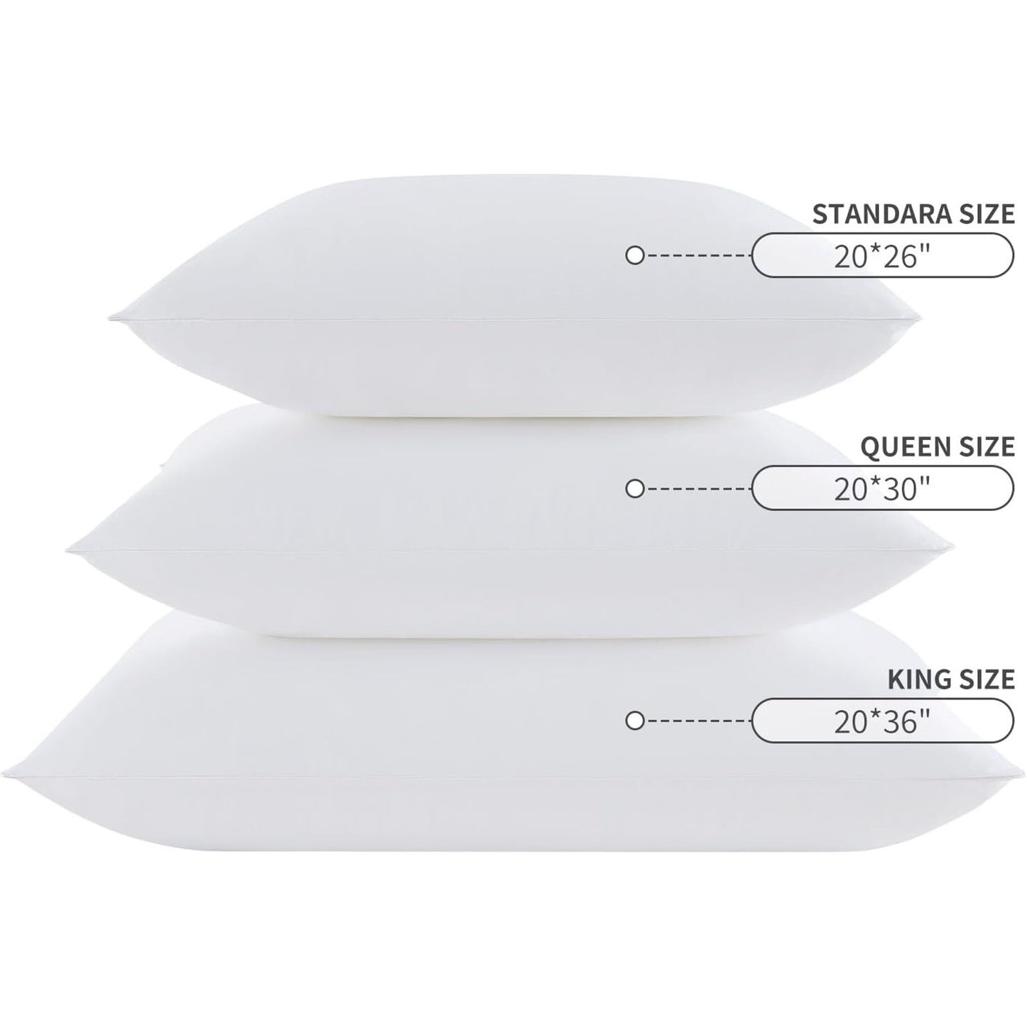 Teler Pillows for Sleeping(2-Pack), Luxury Hotel Pillows Queen Size Set of 2,Bed Pillows for Side and Back Sleeper