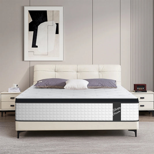 12 Inch Spring Hybrid Mattress Cool Memory Foam with Pressure Relief, CertiPUR-US OEKO-TEX 100 Certified, Queen Mattres in A Box
