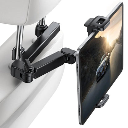 Car Ipad Holder Backseat Kids Car Headrest Tablet Mount Holder Stretchable Backseat Tablets Stand for Kids Compatible with iPad Air Mini/Cell Phone/Galaxy Tab/Switch Lite or Other 4.7-11" Device