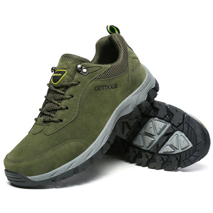 HAOSHIDUO Men's Hiking Shoes Low-Top Waterproof Non-Slip Trekking Trails Sports Shoes Size 7.5