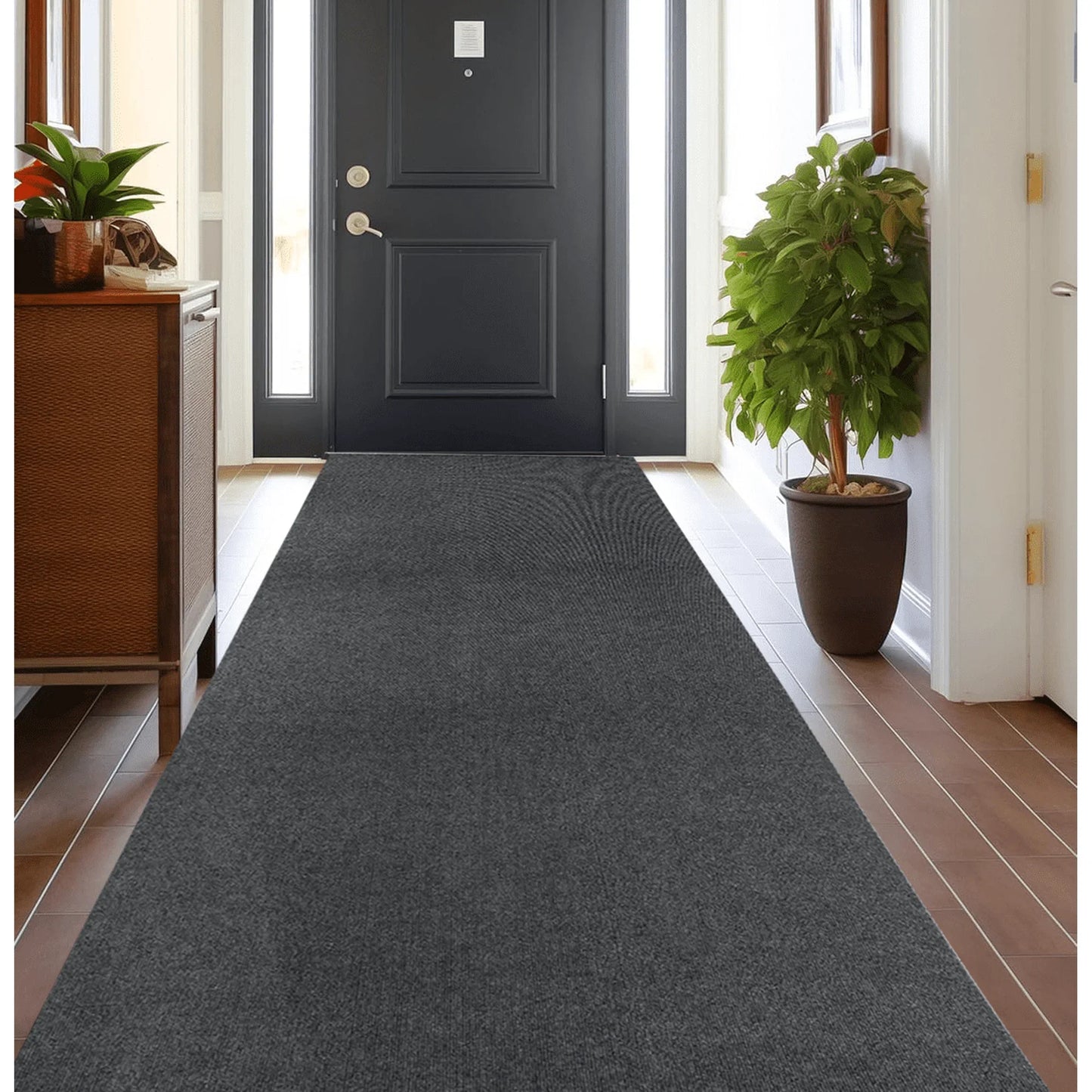 OVYEOFR 4ft x 10ft Indoor Outdoor Runner Rug Non-Slip Rubberback Commercial Carpet Utility Area Rugs for Hallways Kitchen Decks Patio