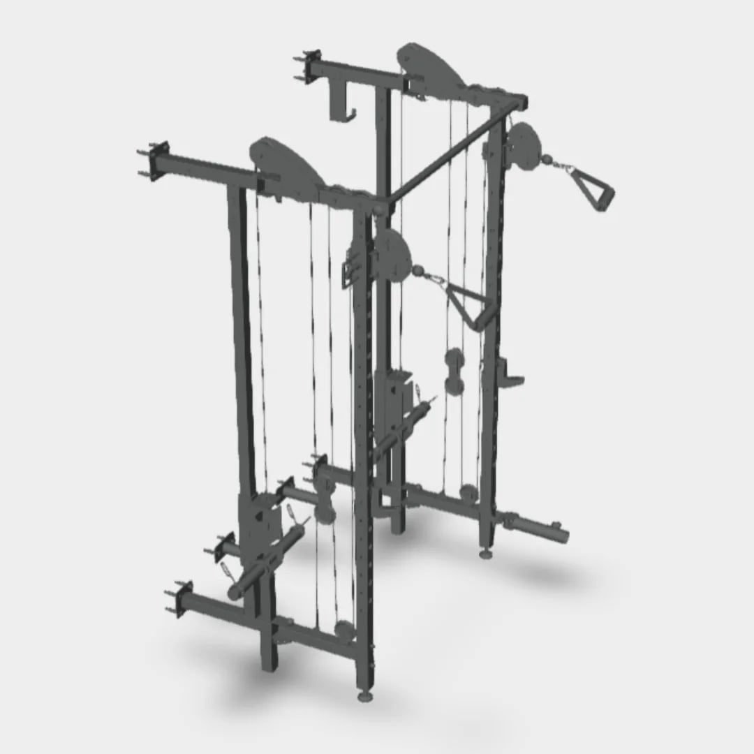 WARIOUT Wall Mounted Power Rack-Space-Saving Strength Training Equipment for Home Gym