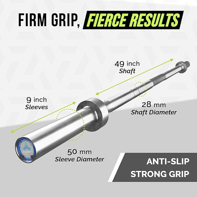 Mikolo 7ft Olympic Barbell, Barbell for Weightlifting and Powerlifting 45lb, Olympic Bar for 1500lbs Capacity, Weight Bar Fit 2” Standard Weights