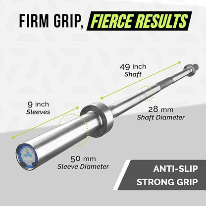 Mikolo 7ft Olympic Barbell, Barbell for Weightlifting and Powerlifting 45lb, Olympic Bar for 1500lbs Capacity, Weight Bar Fit 2” Standard Weights