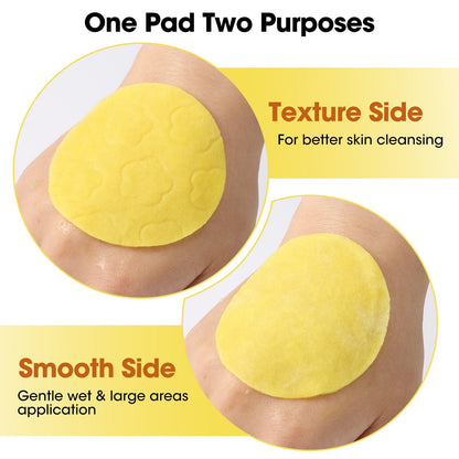Turmeric Kojic Cleansing Pads, Removes Excess Cuticle, Balance Skin Oil And Water,Gentle & Non-Irritating, 50Pcs
