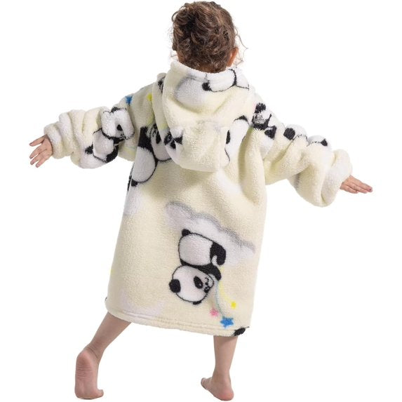 Wehilion 2-6YR Oversized Sweatshirt Hooded Blanket Sherpa Hoodie for Girls Boy Wearable Blanket Hoodie for Kids Toddlers