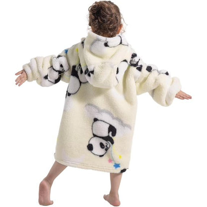 Wehilion 2-6YR Oversized Sweatshirt Hooded Blanket Sherpa Hoodie for Girls Boy Wearable Blanket Hoodie for Kids Toddlers